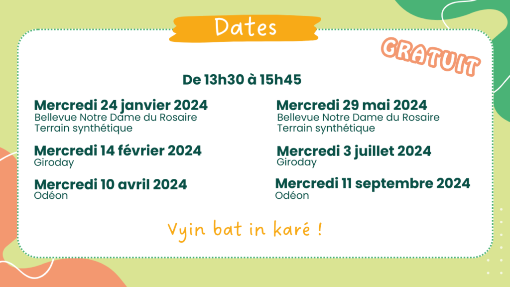 Caravane de l'éducation à la santé - Dates