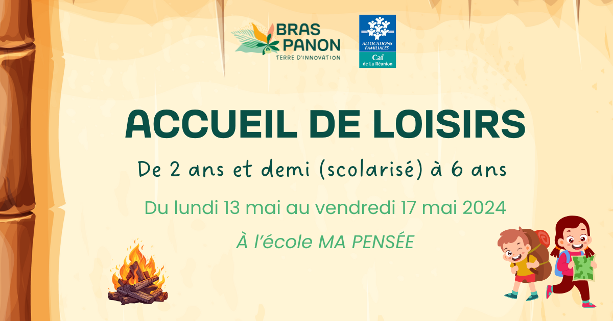 Accueil de loisirs pour le moi de mai