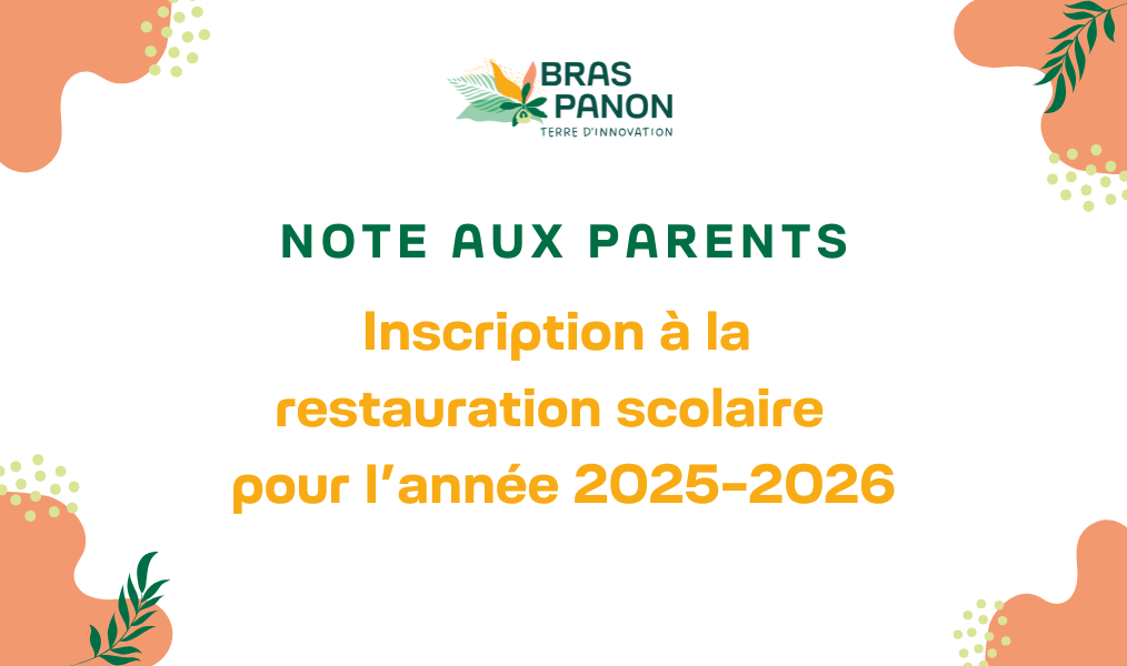 Inscription à la restauration scolaire